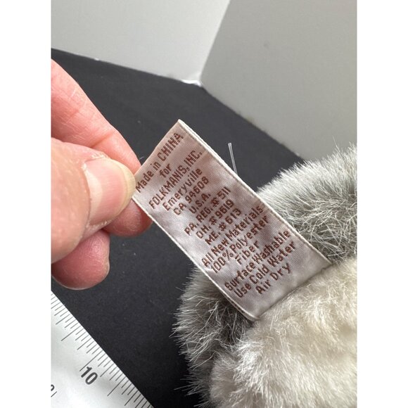 Folkmanis Penguin Plush Hand Puppet Black White Gray Small Hand 9" - Picture 6 of 10